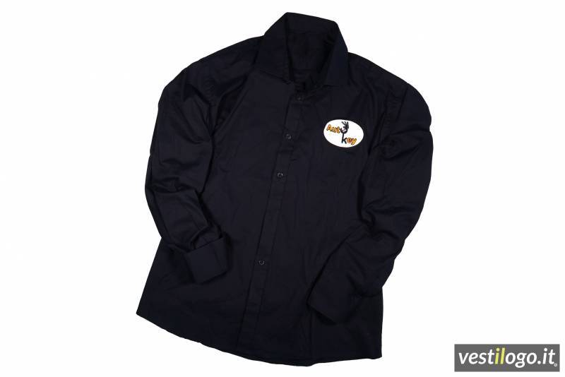 Camicia con Ricamo ed Applicazione