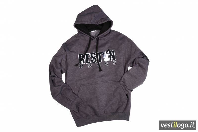 Felpa Bicolore con Ricamo in Applicazione