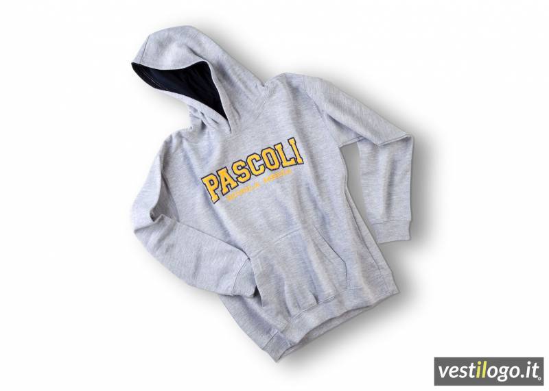 Felpa con Nome della Scuola Ricamato per Attività Sportive e di Ricreazione