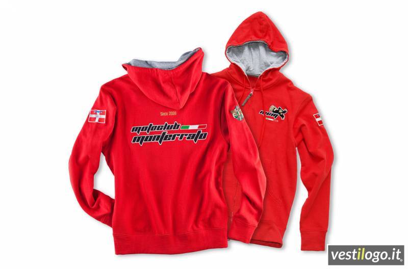 Felpa con Ricami di Qualità per Motoclub, Raduni e Tempo Libero