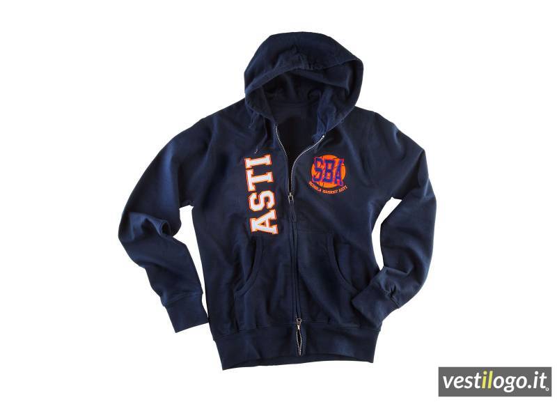 Felpa Sportiva con Cappuccio per Scuola di Basket con Ricami