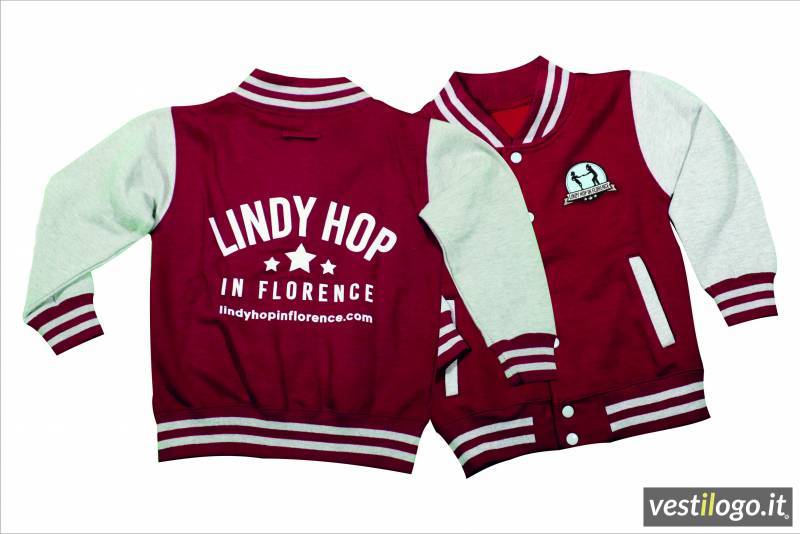 Felpa Stile College con Ricamo