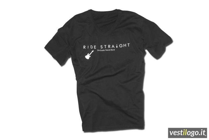 Tshirt Nera per Music Band, Eventi Musicali e Concerti con Stampa